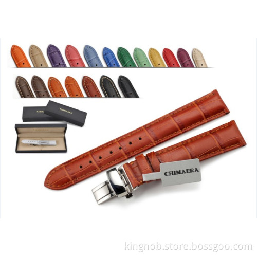 Handcraft 24mm Genuine Leather red watch strap